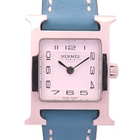 白色錶盤 藍色皮帶 Heure H 腕錶 HH1.110