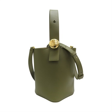 綠色 牛皮 Pebble Mini 肩背包