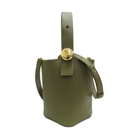 綠色 牛皮 Pebble Mini 肩背包