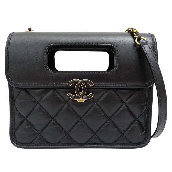 黑色 牛皮 鍊帶 肩背包 AS4025