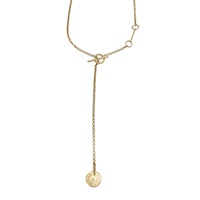 18K玫瑰金 單鑽 Gambade Diamond 項鍊【HERMES 愛馬仕】