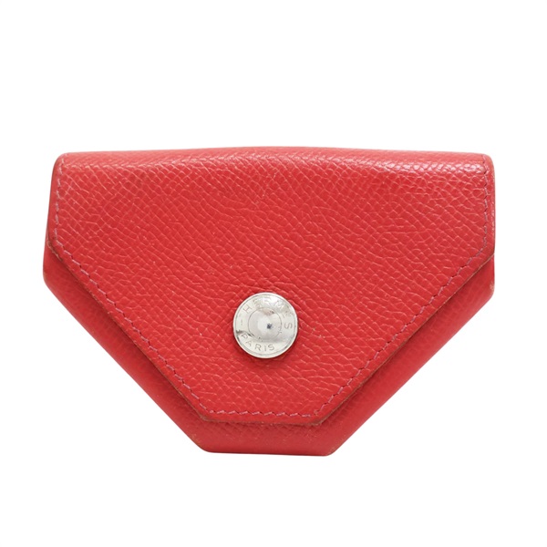紅色 Epsom牛皮 Le 24 Coin Purse 扣式零錢包 口O刻【HERMES 愛馬仕】