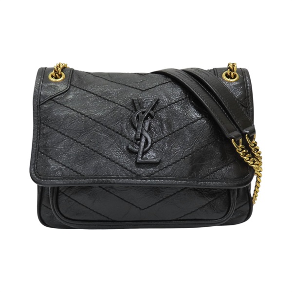 黑色牛皮 Niki 肩背包