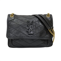 黑色牛皮 Niki 肩背包