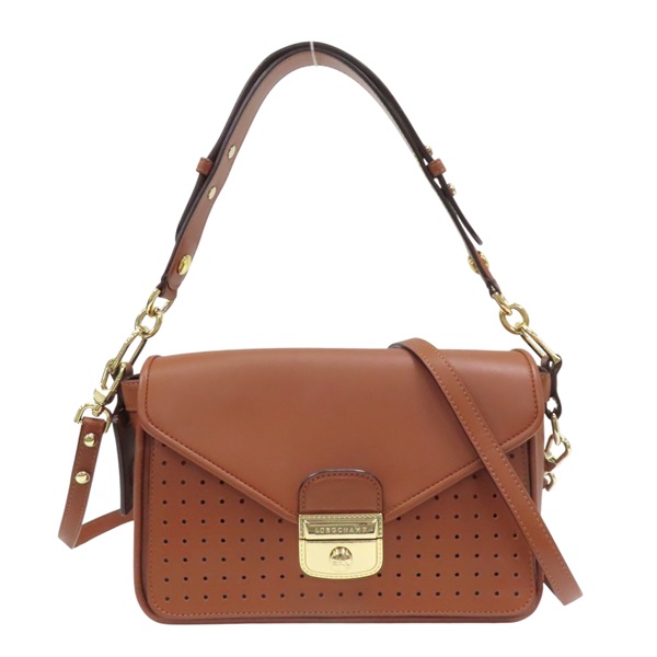 棕色 牛皮 2WAY 兩用包【Longchamp 瓏驤】