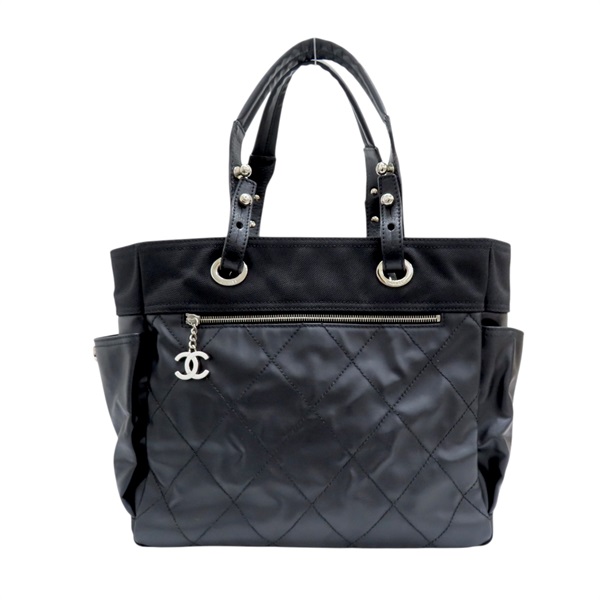 黑色 帆布 皮革 Paris Biarritz 托特包 肩背包