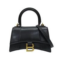 黑色牛皮 Hourglass XS 兩用包【BALENCIAGA 巴黎世家】 592833