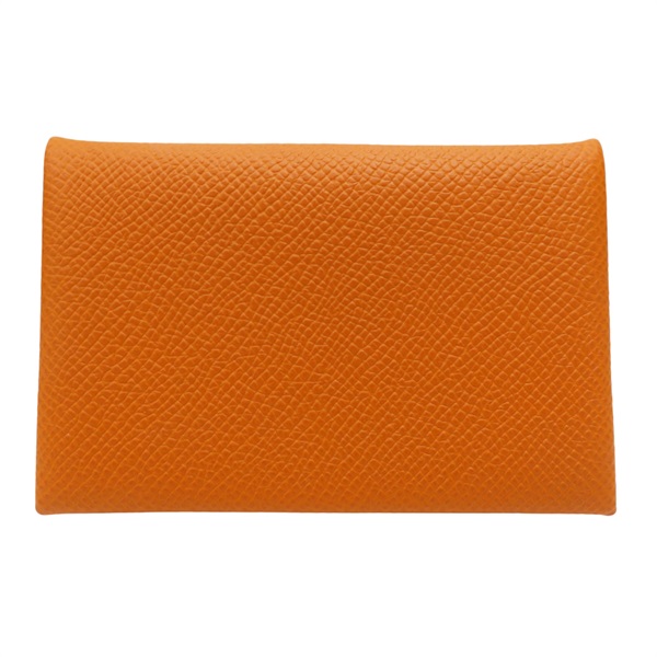 橘色 Epsom牛皮 Calvi Verso 卡夾 名片夾 B刻