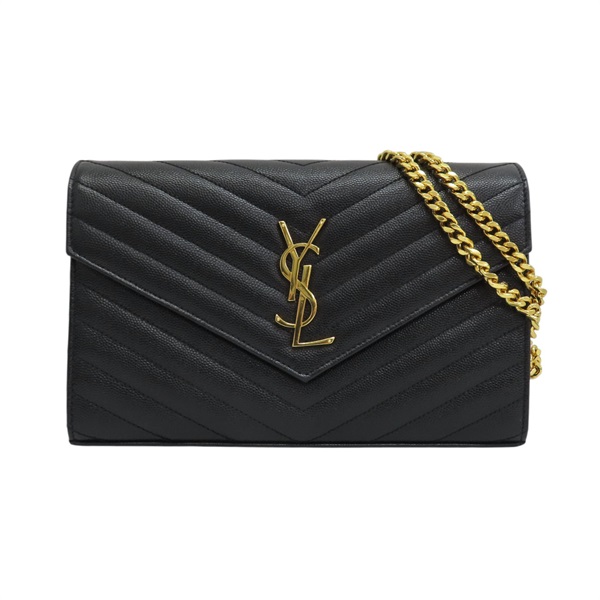 黑色牛皮 Monogram 肩背包 377828