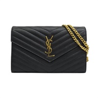 黑色牛皮 Monogram 肩背包 377828