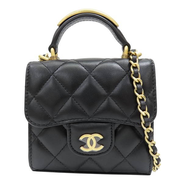 黑色 羊皮 鍊帶 肩背包 金扣 AP2682