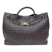 棕色 羊皮編織 Large Andiamo 肩背包【BOTTEGA VENETA BV 寶緹嘉】