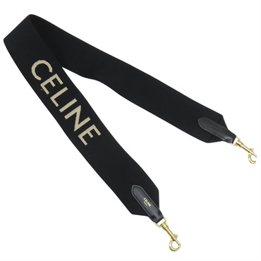 黑色 牛皮 編織 肩背帶【CELINE 賽琳】