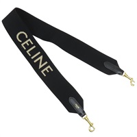 黑色 牛皮 編織 肩背帶【CELINE 賽琳】