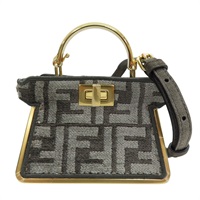 灰色 棉毛 Mini Peekaboo 肩背包