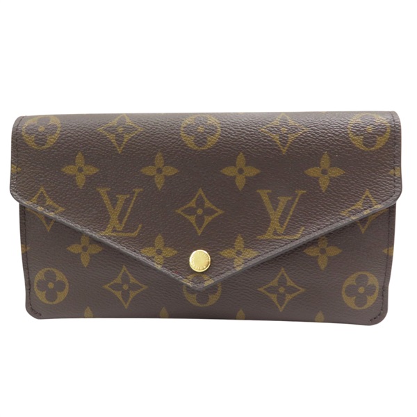 棕色 原花帆布 Jeanne 子母長夾【LOUIS VUITTON LV 路易威登】 M62203