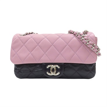 紫色 黑色 皮革 肩背包 A46173