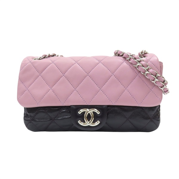 紫色 黑色 皮革 肩背包 A46173