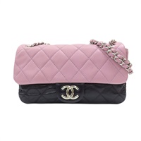 紫色 黑色 皮革 肩背包 A46173