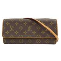 棕色 原花帆布 Pochette Twin GM 肩背包 M51852