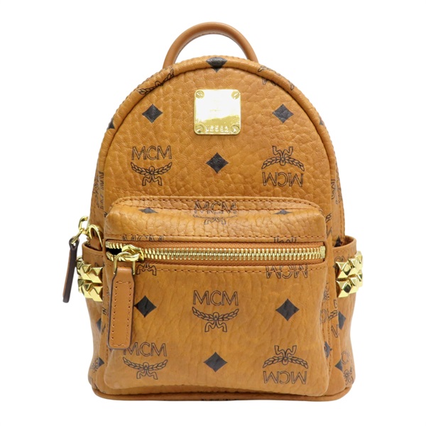 棕色 塗層帆布 Visetos系列 Stark Bebe Boo 後背包【MCM】