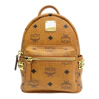 棕色 塗層帆布 Visetos系列 Stark Bebe Boo 後背包【MCM】