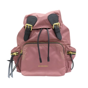 粉色 尼龍 後背包 金扣【BURBERRY 巴寶莉】