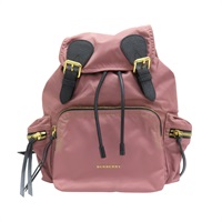粉色 尼龍 後背包 金扣【BURBERRY 巴寶莉】