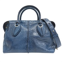 藍色 蛇皮 兩用包【TOD'S 托德斯】