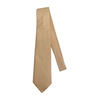 橘色 絲綢 領帶【HERMES 愛馬仕】