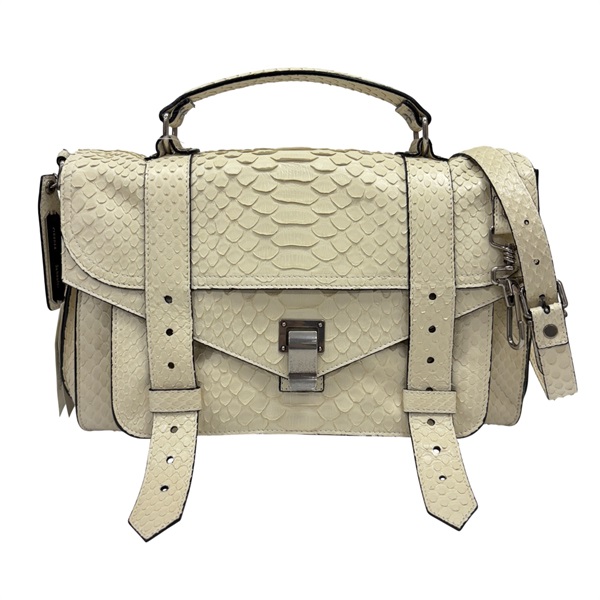 白色 蛇皮 PS1 兩用包 【PROENZA SCHOULER 普羅恩薩施羅】