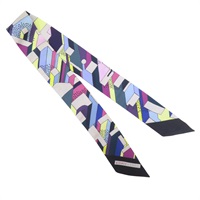 黑色 多色 絲質 絲巾 Twiste on a Summer Day Twilly 【HERMES 愛馬仕】