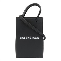 黑色牛皮 Logo Shopping Phone Holder 肩背包 593826