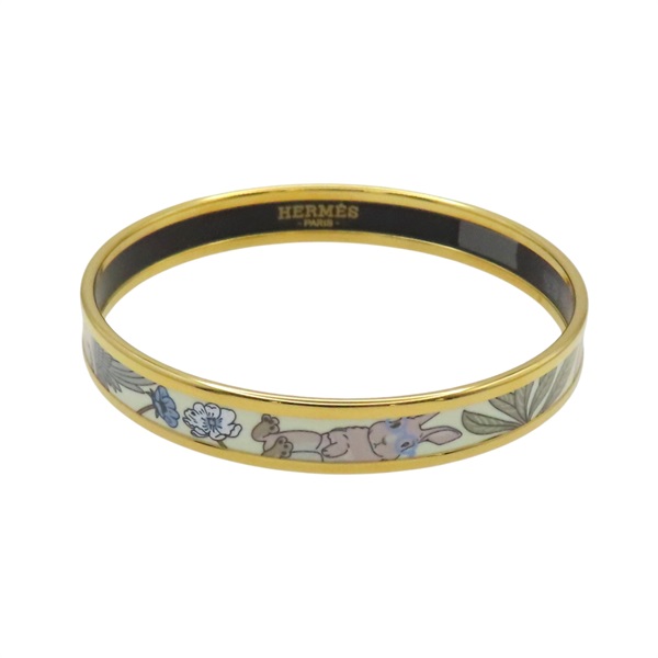 金色 合金 米黃色琺瑯 Jour de Casting 手環 【HERMES 愛馬仕】