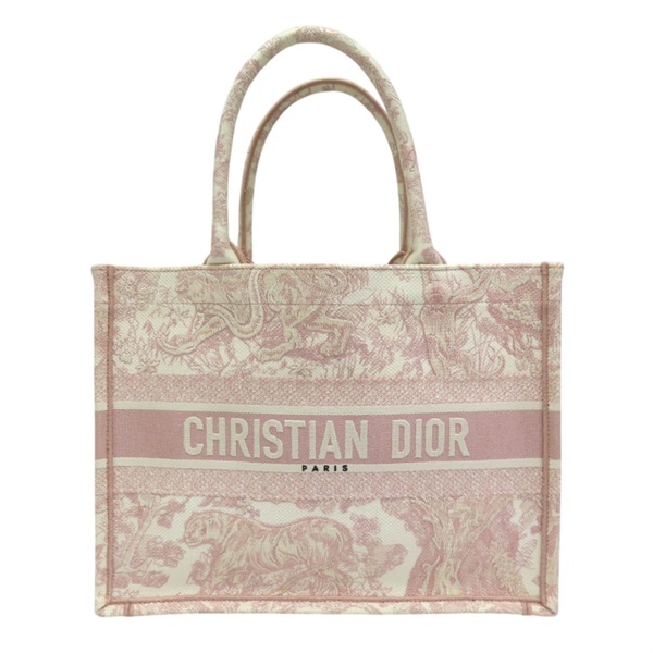 粉色 刺繡帆布 Book Tote 手提包