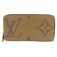 棕色 原花 Giant Reverse 帆布 Zippy Wallet 拉鍊長夾【LOUIS VUITTON LV 路易威登】 M69353