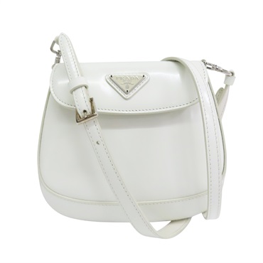 白色 亮面牛皮 兩用包【PRADA 普拉達】 1BH188