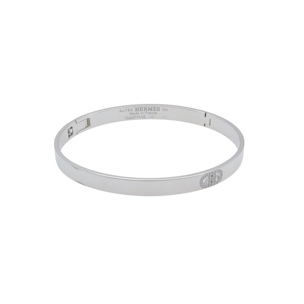 18K 白金 H d’Ancre 鑽石 手環【HERMES 愛馬仕】