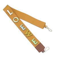 棕色 皮革 肩背帶【LOEWE 羅威】