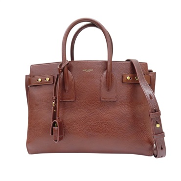 棕色 牛皮 Sac De Jour 兩用包【SAINT LAURENT YSL 聖羅蘭】