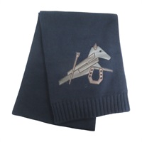 黑色 喀什米爾 真絲 圍巾【HERMES 愛馬仕】 35*185