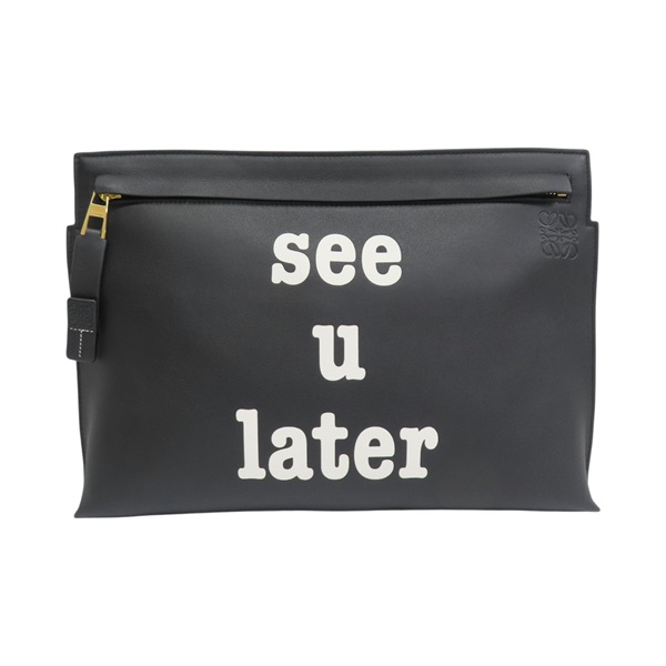 黑色 牛皮 手拿包【LOEWE 羅威】