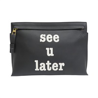 黑色 牛皮 手拿包【LOEWE 羅威】