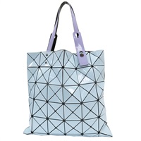 紫色/藍色 幾何圖形 PVC手提包【BAO BAO ISSEY MIYAKE 三宅一生】