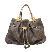 棕色帆布 金邊 Irene 手提包 M47927