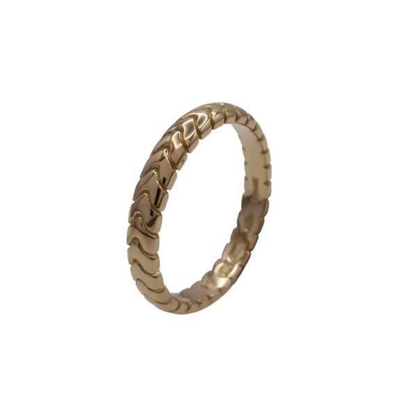 18K玫瑰金 Serpenti Viper 戒指 54【BVLGARI 寶格麗】