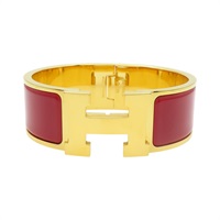 紅色琺瑯 金色鍍金 Clic Clac H手環【HERMES 愛馬仕】 H300001F