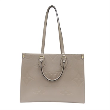 棕色 原花壓紋牛皮 On The Go MM 兩用包 M45607