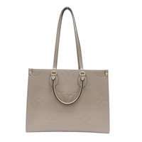 棕色 原花壓紋牛皮 On The Go MM 兩用包 M45607