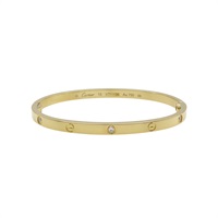 18K黃金 5PD鑽石 Love 手環 #15【Cartier 卡地亞】 B6047215